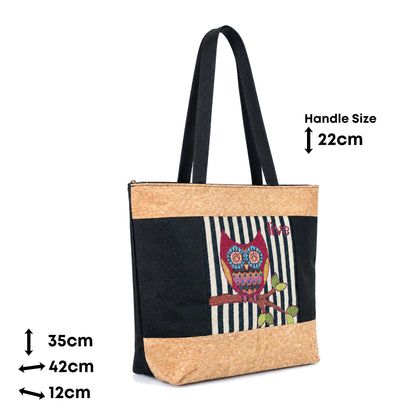 Cork Story Animal Motif Tote Bag — BAG-2413