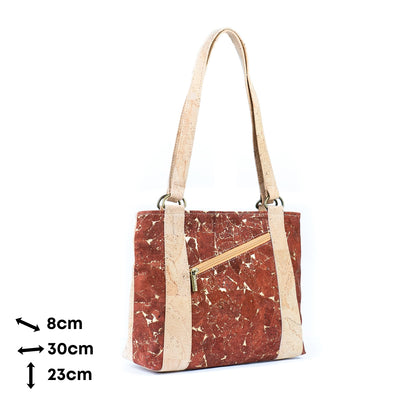 Cork Shoulder Bag with Double Zipper Pockets BAGP-285