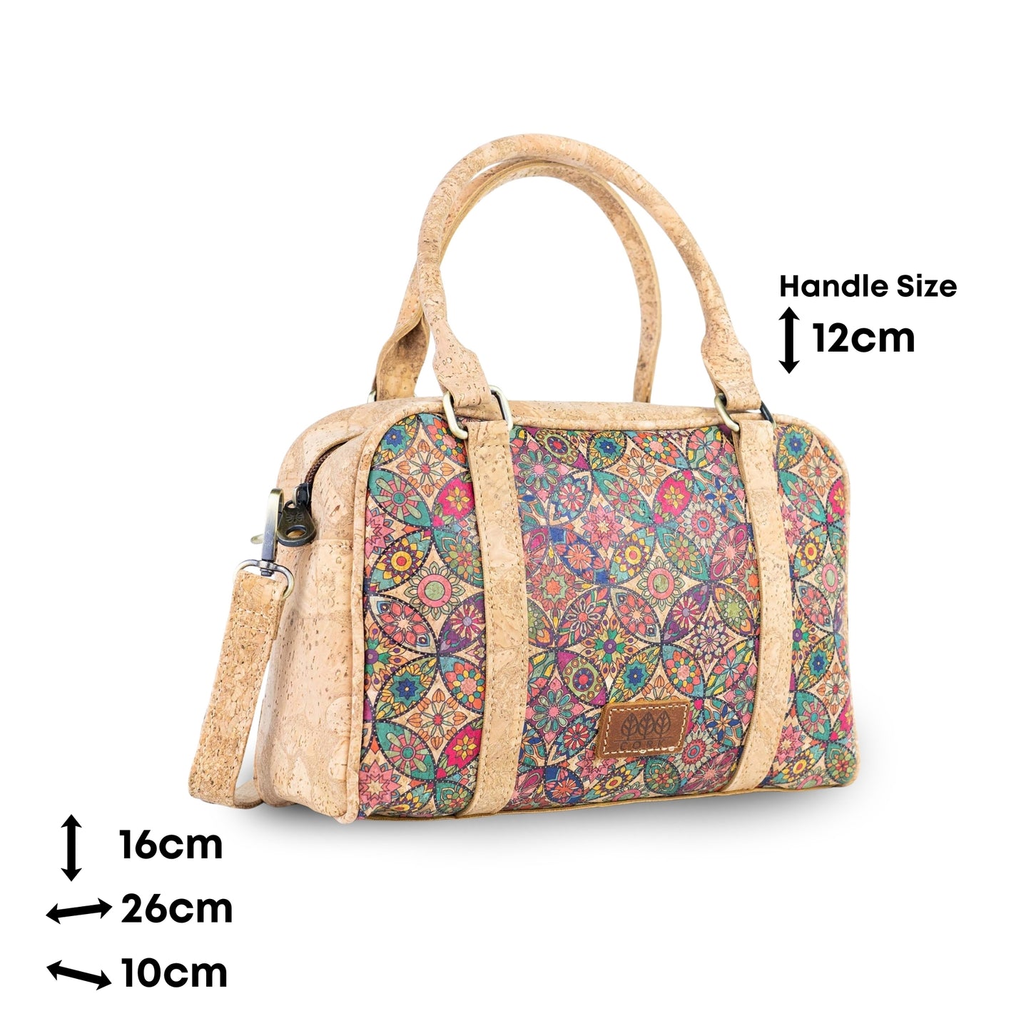Cork Handbag & Crossbody Bag – Top Handles, Adjustable Strap BAGD-651
