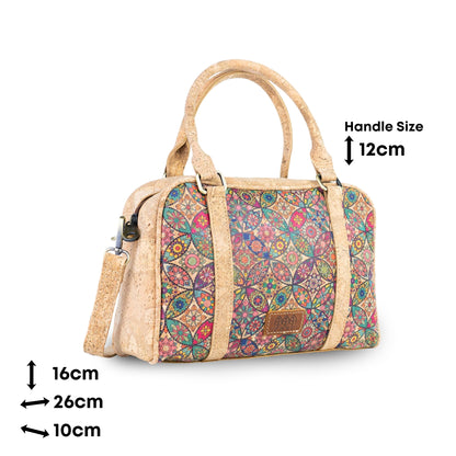 Cork Handbag & Crossbody Bag – Top Handles, Adjustable Strap BAGD-651