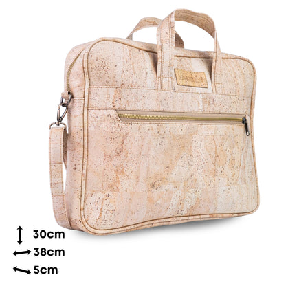 Cork Laptop Bag with Shoulder Strap - Vegan Leather Briefcase BAGP-262A