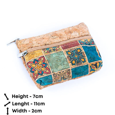 Printed Cork Women's Coin Purse BAGD-184-MIX-12 (12units)