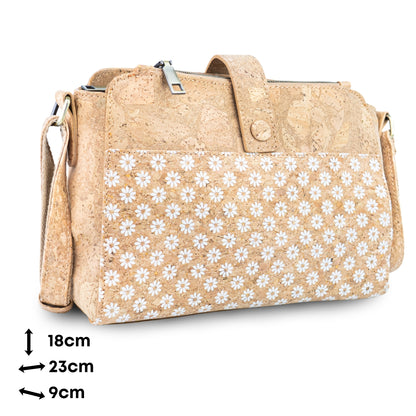 Natural Cork Multi-Compartment Crossbody Bag BAGD-657