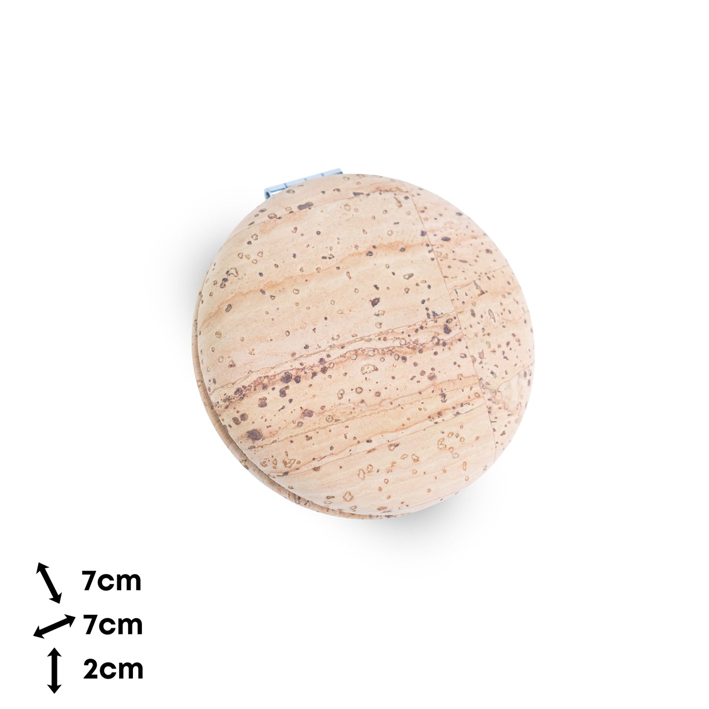 Thick Round Cork Compact Mirror – Double-Sided (12-Pack) L-1214-12