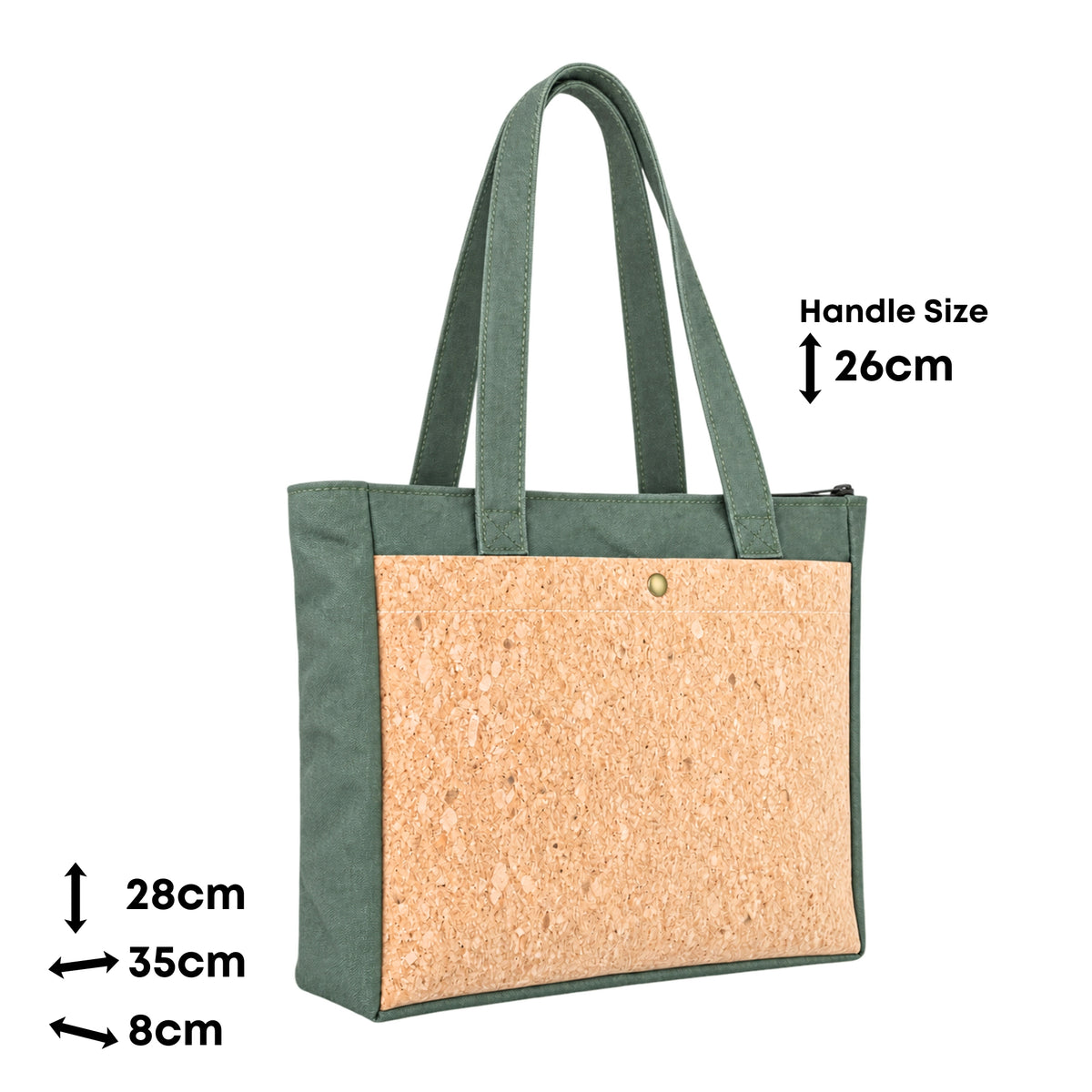 Cork Terra Washed Cotton Tote Bag — BAG-2414