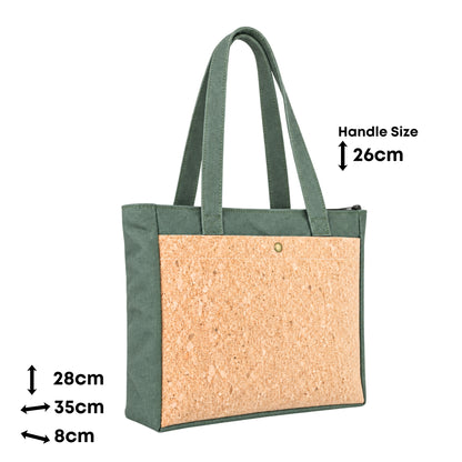 Cork Terra Washed Cotton Tote Bag — BAG-2414