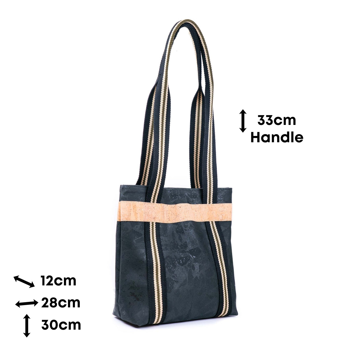 Women’s Cork & Webbing Shoulder Tote Bag BAGP-297