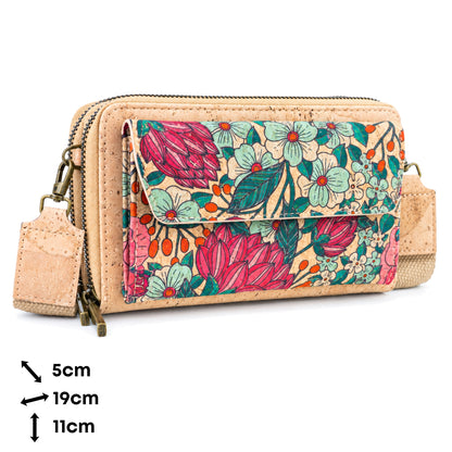Cork Flora Crossbody Wallet Bag — BAG-2408