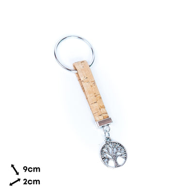 cork handmade  keychain  I-020-MIX-10