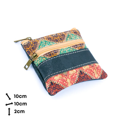 Cork Women's Coin Purse – Dual Zipper BAGP-154（5units）