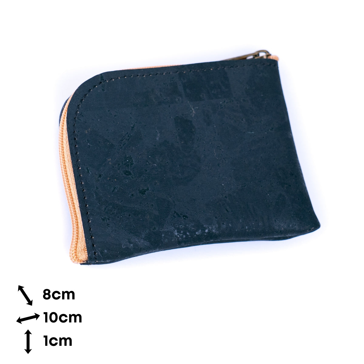 Men’s Black Cork Card & Coin Wallet – BAGP-051-B (5units）