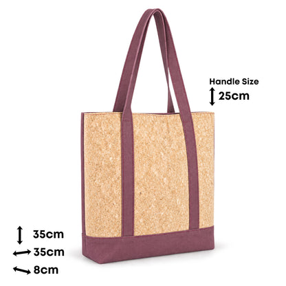 Cork Terra Contrast Cotton Tote Bag — BAG-2415