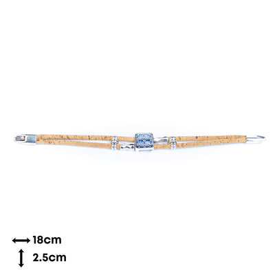 Portuguese cork bracelet · Traditional tile style cork cord handmade bracelet DBR-013-5(RANDOM)