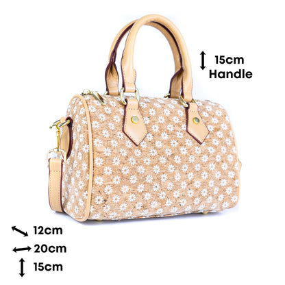 Floral Cork Crossbody Barrel Bag BAG-2335