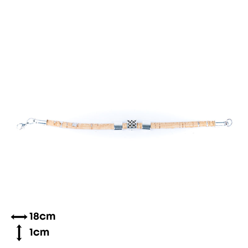 5mm flat colored cork wire and alloy hardware handmade women&