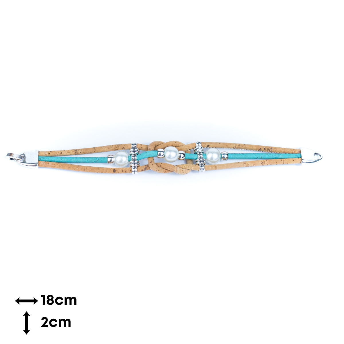 Colorful cork vegan handmade jewelry BR-477-MIX-5