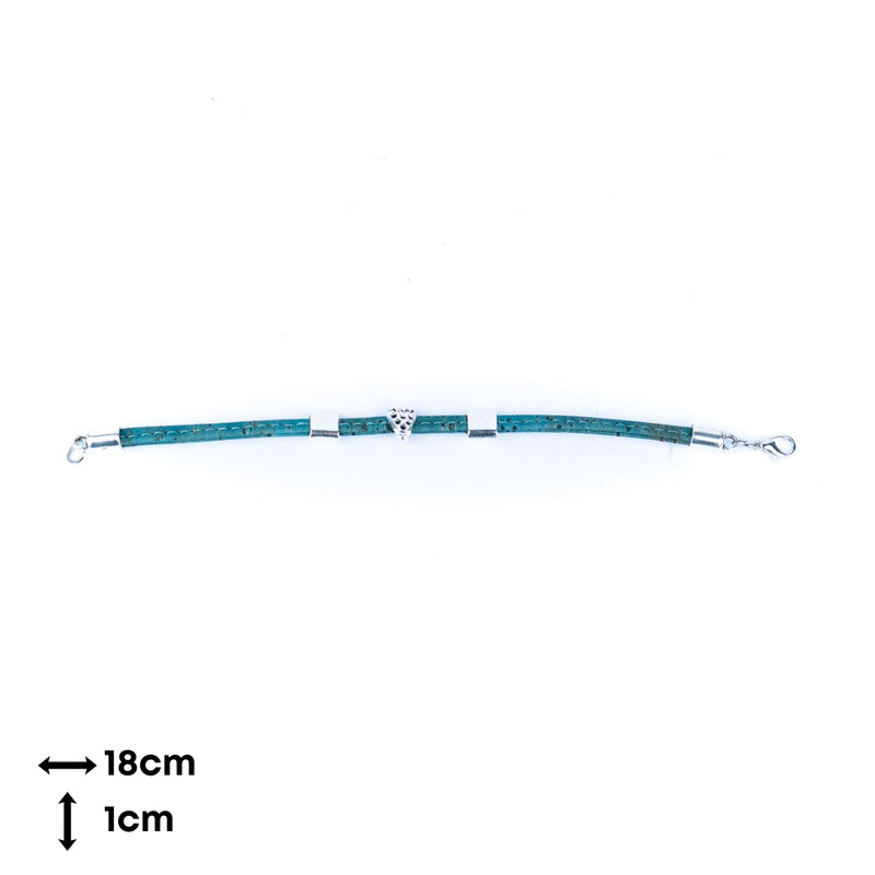 5mm flat colored cork wire and alloy strawberry hardware handmade women&