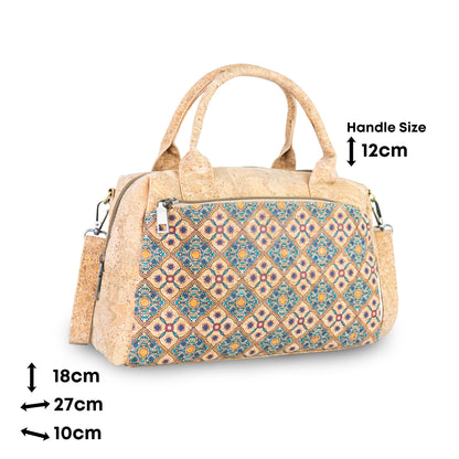 Small Cork Handbag with Printed Front BAGD-661