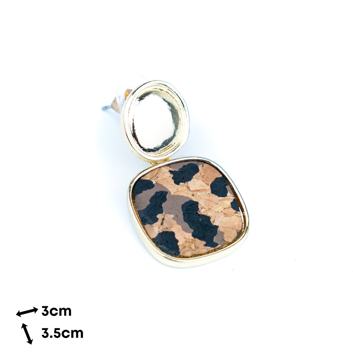 Natural Cork Geometric Pendant Earring Set– 6 Pairs-ER-217-MIX-6