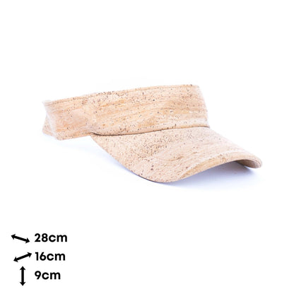 Natural cork sun visor cap One Size Fits All L-1103