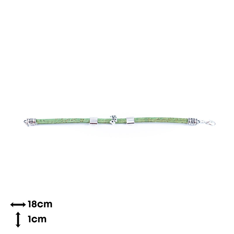 5mm flat colored cork wire and alloy hardware puppy handmade women&