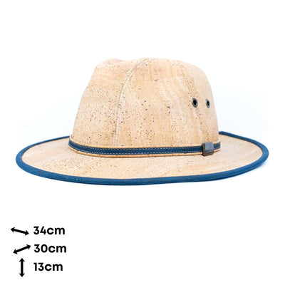 Cork Safari Hat with Contrast Trim L-1144