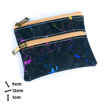 Dual Zip Cork Coin Purse BAGP-309(5units)