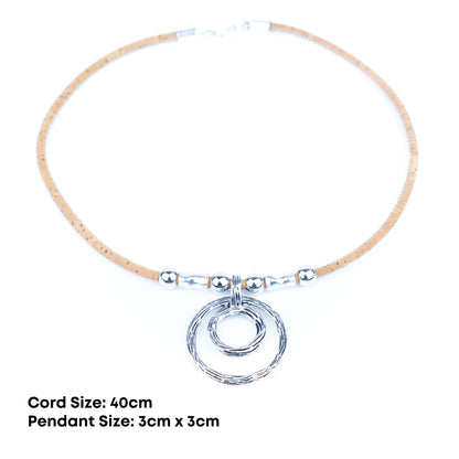3mm round Cork Handmade necklace colar women original wooden jewelry N-306-5