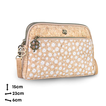 Cork Crossbody Bag — Double Zip BAGD-647