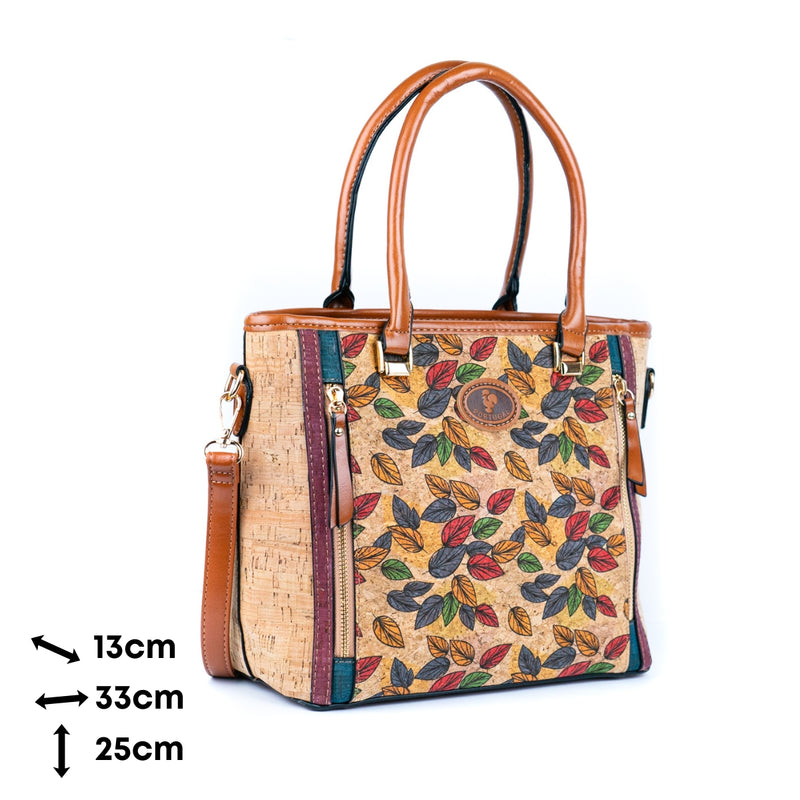 Printed Cork Women’s Handbag with Adjustable Strap BAGD-578