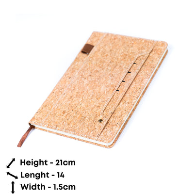 Cork Dairy Notebook with Card Holder and Pen Holder  L-1011