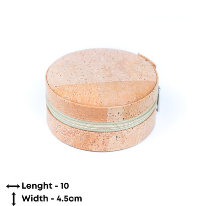 Natural Cork Jewelry Storage Round Box L-1013