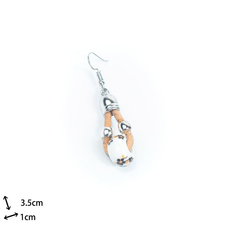 Color cork handmade earrings-ER-162-MIX-5