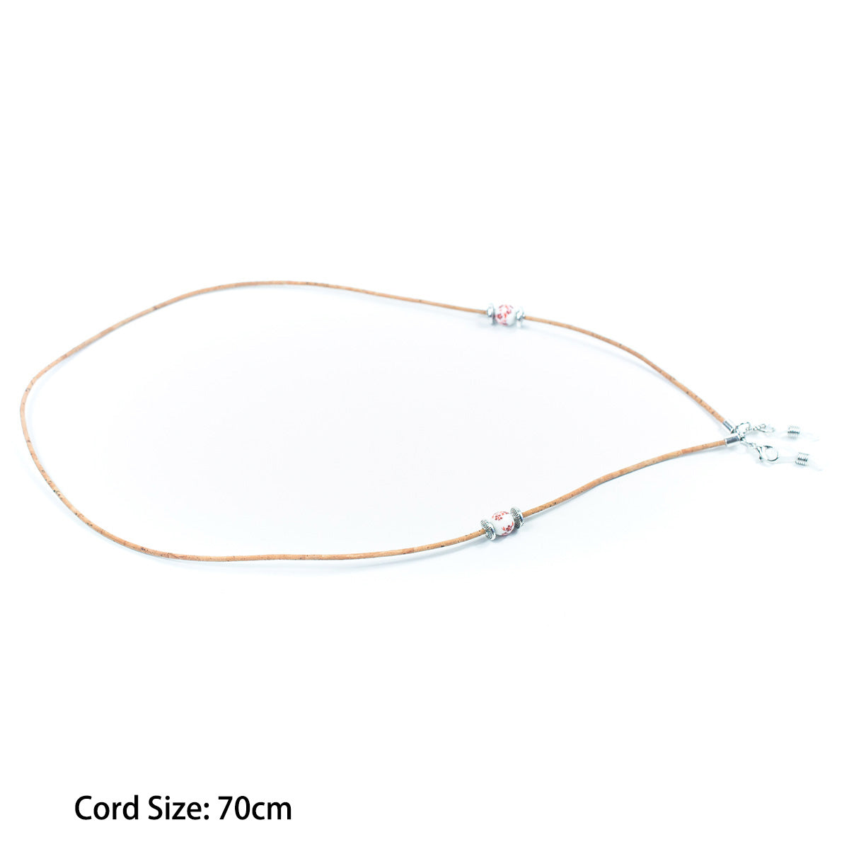 (5units) 2MM round Natural Cork Handmade Eyeglass Cord Holder Glasses Cord - FL-001-MIX-5