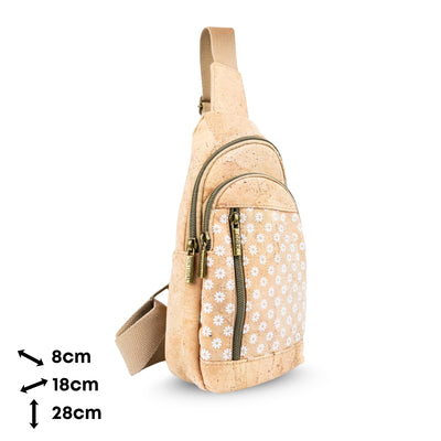 Cork Sling Bag with Adjustable Strap – Floral & Geometric Patterns BAG-2374