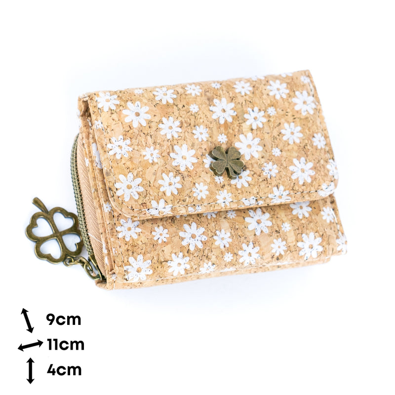 Compact Cork Wallet with Coin Pocket and Card Slots BAGD-285-MIX-8（8units）