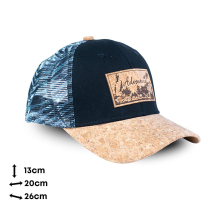 Cork Baseball Cap with Mesh Back - Adventure Trucker Hat L-1191