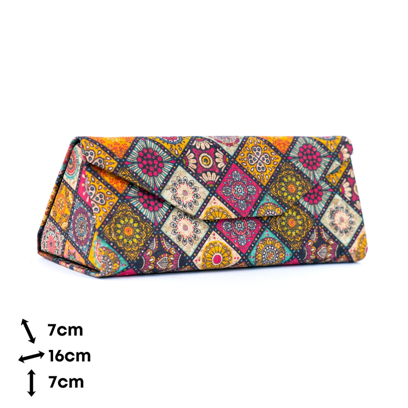 Foldable Triangular Cork Glasses Case L-1128-MIX-20(20units)
