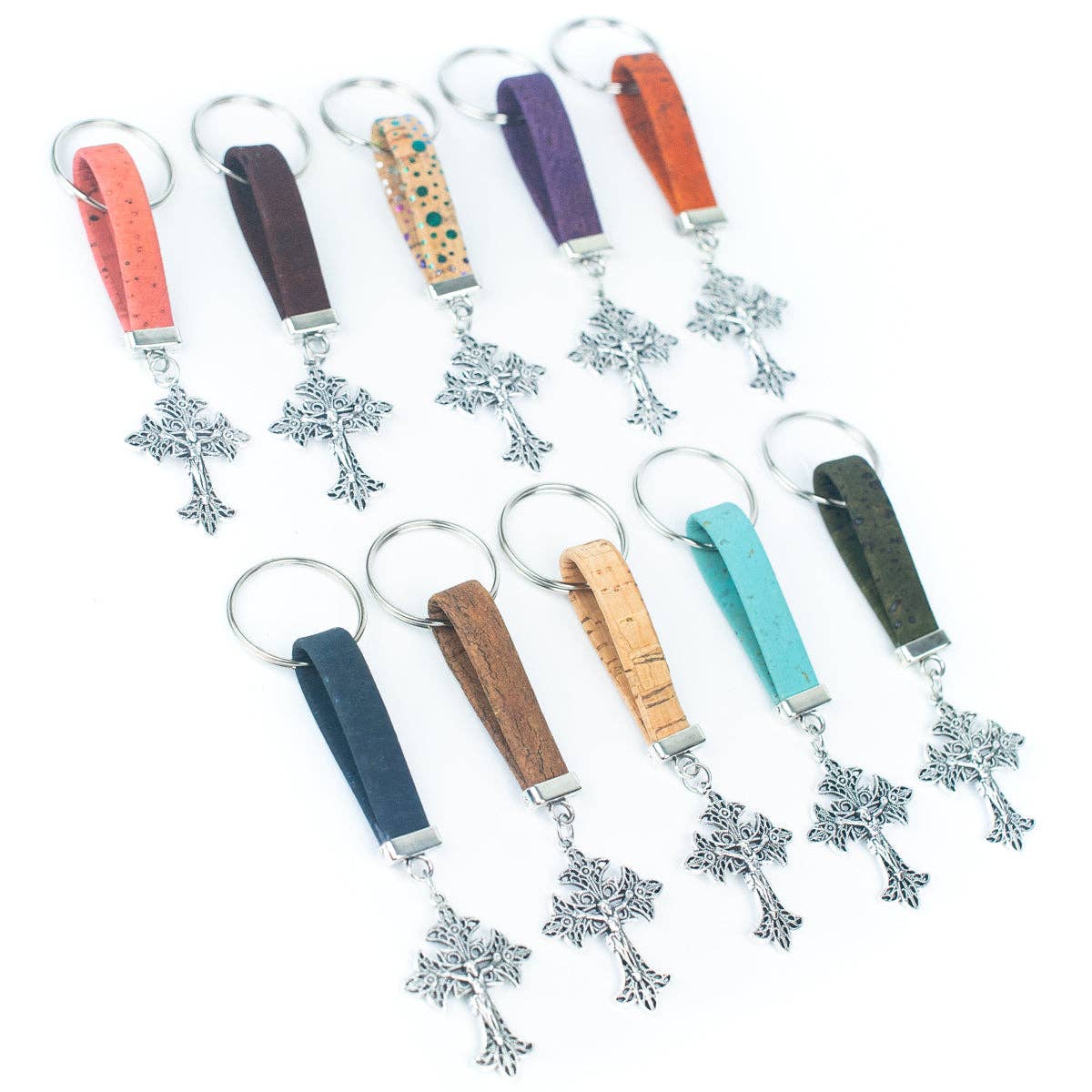 Corendon Keychains cork handmade keychain I-01-A-MIX-10 – MB Cork