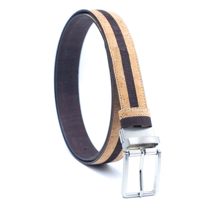 Dual brown Cork Belt- L-569-A