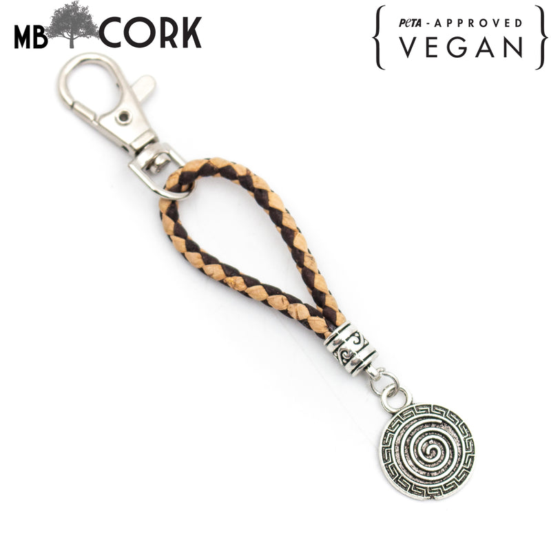 Simple style Boho handmade Cork keychain  I-060-A