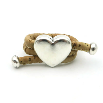Love heart ring handmade original natural Cork Rings  RW-006-10