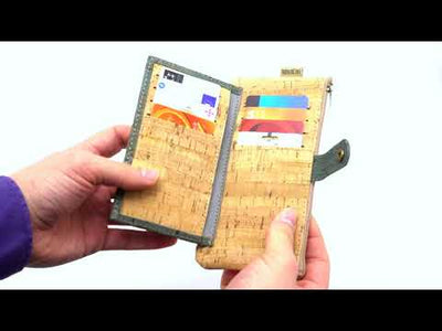 Red wine cork Slim snap wallet BAG-2052-A