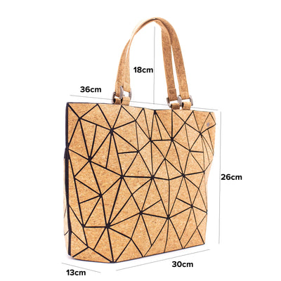 Cross-road, Geometric Cork Handbag for Women BAG-2207
